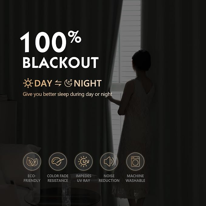 FMFUNCTEX 100% Blackout Curtains - Image 2