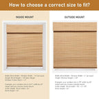 SEEYE Cordless Bamboo Roman Shades, Roll Up Blind Privacy Shade - Image 6