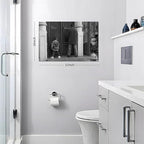 Funny Bathroom Wall Decor Black and White Wall Art - Image 3