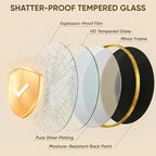 Antok 24 Inch Round Mirror for Wall, Round Bathroom Mirror, Circle Wall Mirrors - Image 5