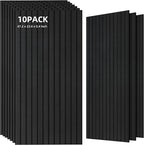 TO-TH Wood-Look Acoustic Wall Panels, 10 Pack 47.2” x 23.6” Acoustic Panels by TO-TH