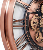 CLXEAST 28 Inch Oversized Large Moving Gears Wall Clock, Industrial Vintage - Image 9