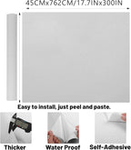 Peel and Stick Wallpaper White Wood Wall Paper - Image 2