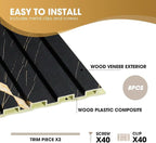 OUZUGIE WPC Acoustic Slat Wall Paneling, Living Room, TV Background, Study Room - Image 4