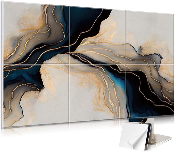 JBER 6 Pack Art Acoustic Panels, 47.2×27Inches Soundproof Wall Panels, Large by JBER
