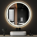 Sweetcrispy 36-Inch Round LED Bathroom Backlit Mirror by Sweetcrispy