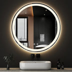 Sweetcrispy 36-Inch Round LED Bathroom Backlit Mirror by Sweetcrispy