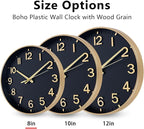 HZDHCLH Wall Clocks Battery Operated, Wall Clock Black Gold, 8 inch Wall Clock - Image 5