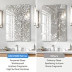 USHOWER Frameless Bathroom Mirror - Image 3