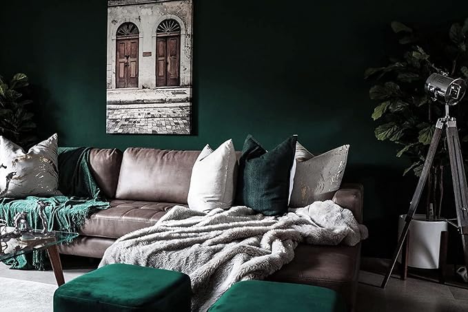 Dimoon 394''x17.7'' Dark Green Peel and Stick Wallpaper Contact Paper Modern - Image 7