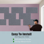 6 Pack Self-Adhesive Acoustic Panels, 15.75" X 31.5" X 0.47" Soundproof Wall - Image 3