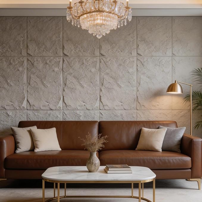 BEAUTYPEAK 3D Faux Stone Wall Panels, Home & Office Accent Wall, Easy Install - Image 5