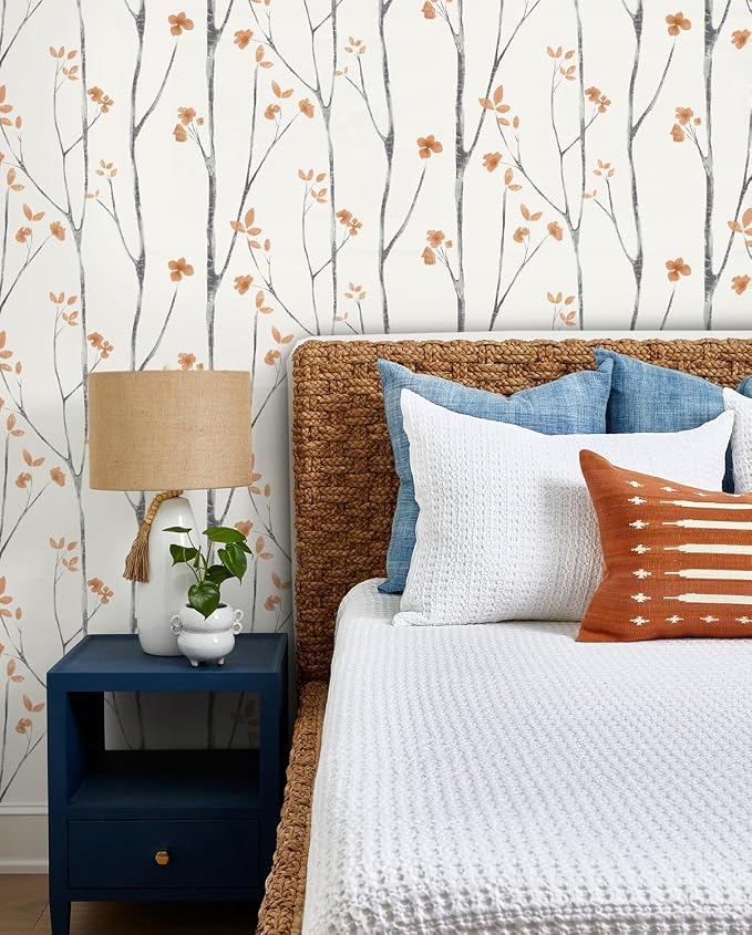 Timeet Peel and Stick Wallpaper Boho Floral Wallpaper Tree ContactPaper - Image 6