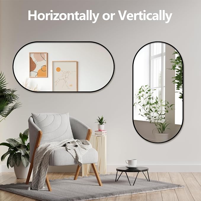 Oval Full Length Mirror, Ultra-Clear Explosion-Proof Dressing Mirror, Simple - Image 7
