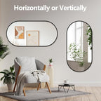 Oval Full Length Mirror, Ultra-Clear Explosion-Proof Dressing Mirror, Simple - Image 7