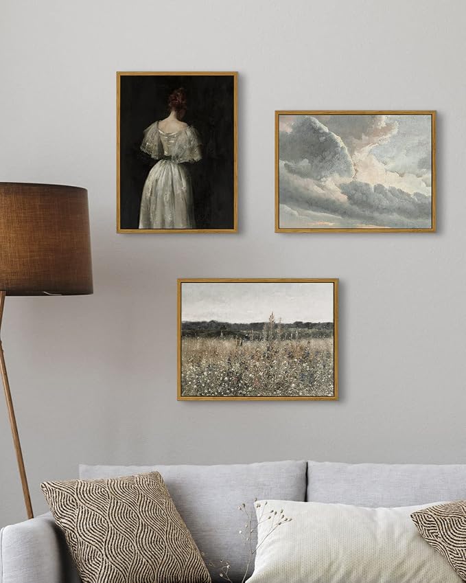 InSimSea Framed Canvas Wall Art Vintage Decor, Classical Oil Painting Canvas - Image 3