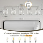 Crystal Bathroom Light Fixtures, Bathroom Lighting Fixtures Over Mirror - Image 2