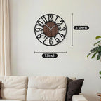 Maxstar Round Wall Clock for Living Room Decor Battery Operated Non Ticking - Image 2