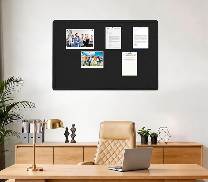 Bulletin Board - 35 x 17.5 inches Decorative Felt Pin Board - Cork Board - Image 2