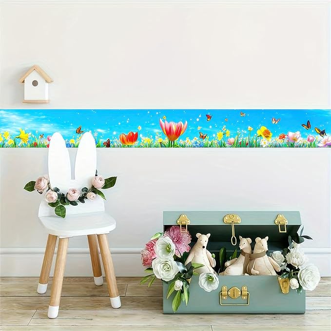 HOMETITUTE Wallpaper Border 4x196 Inch Peel and Stick Wall Border Wallpaper - Image 6