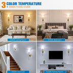 NIORSUN Battery Operated Wall Sconce Set of 2, 10 Colors Wireless Wall Lamps - Image 3