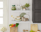 Fixwal White Shelves, 15.8in Floating Shelves, Farmhouse Shelf Wall Decor - Image 5