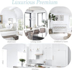 Dimoon 236''x17.7'' White Thicken Peel and Stick Wallpaper Contact Paper Modern - Image 8