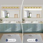 SineRise LED Modern Bathroom Vanity Light Fixtures, Brass Modern Acrylic - Image 6