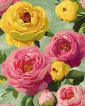 BOKEBEVE Colorful Floral Wallpaper Stick and Peel Vibrant Wall Paper Modern by BOKEBEVE