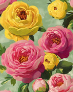 BOKEBEVE Colorful Floral Wallpaper Stick and Peel Vibrant Wall Paper Modern by BOKEBEVE