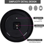 OceeK Black Wall Clock Silent Non Ticking 10 Inch, Modern Wall Clocks, Small - Image 7