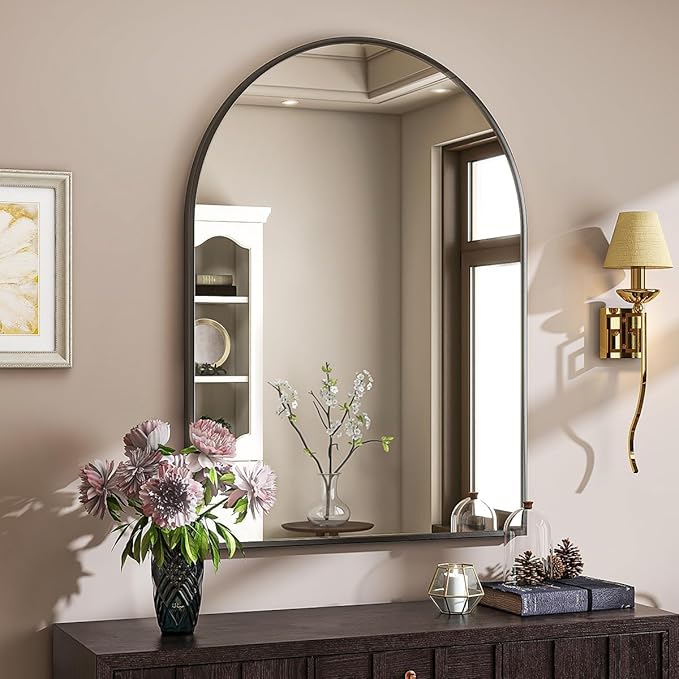 VooBang Arched Wall Mirror, 30 x 38 inch Arch Bathroom Mirror, Wall Mounted - Image 3