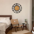 LEIKE Large Wall Clocks, Non Ticking, Battery Operated Rustic Round Modern Big - Image 5