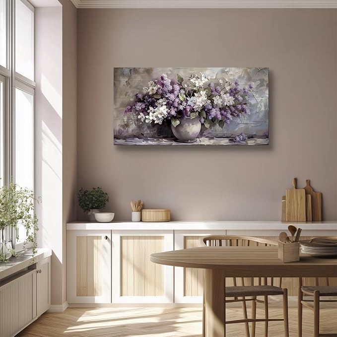 SERIMINO Large Wall Art for Living Room, Still Life Flowers Canvas Prints - Image 2