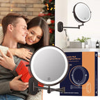5000mAh Rechargeable Wall Mounted Lighted Makeup Vanity Mirror Double Sided 1X - Image 7