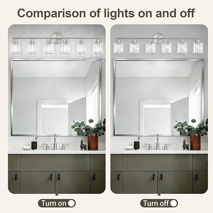 Crystal Bathroom Light Fixtures, Bathroom Lighting Fixtures Over Mirror - Image 7