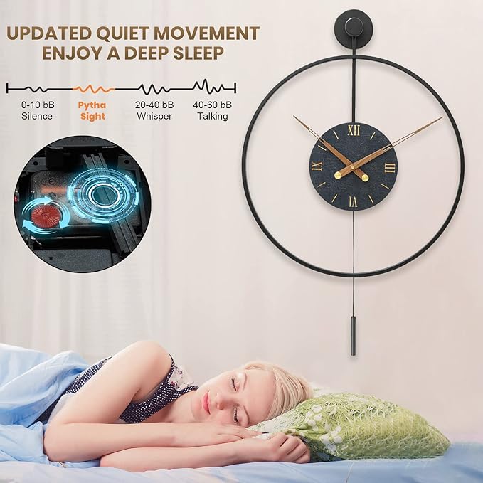 Large Modern Wall Clock, Wall Clocks - Image 5