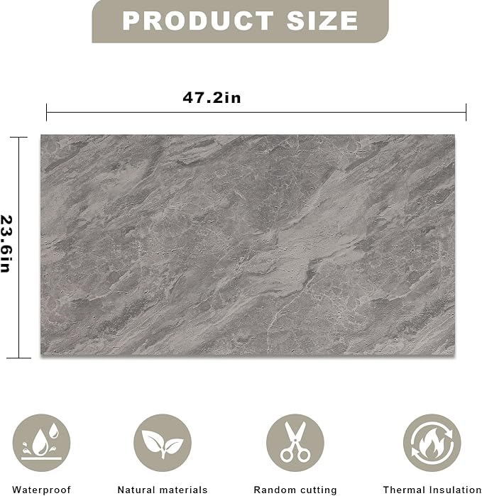 3D Wall Panels - 4PCS 47.2"x23.6" Faux Stone Wall Covering - MCM Modified Clay - Image 2