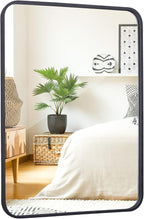 ZenStyle Black Metal Framed Rectangular Wall Mirror 22" x 30" Bathroom Mirror by ZenStyle
