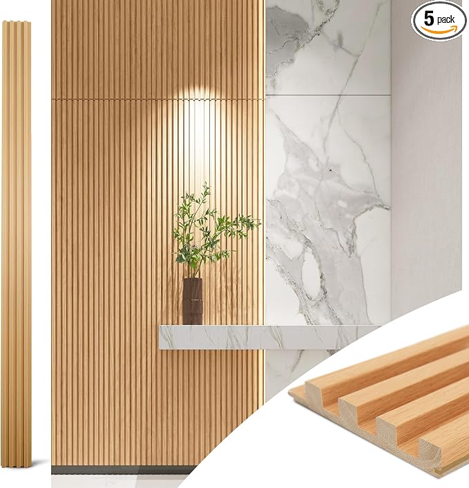 Art3d Slat Wood Wall Paneling for Interior and Ceiling Decoration by Art3d
