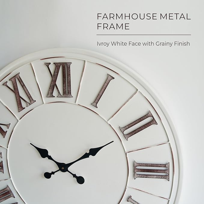 Oversized Farmhouse Wall Clock - Image 7