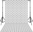 Chuangdi 2pcs 4.5 x 9 Feet Brick Wallpaper Peel and Stick Backdrop Tablecloth - Image 3