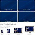 CUCRAF Royal Blue Blackout Curtains 45 inch Length 2 Panels Set, Rod Pocket - Image 3