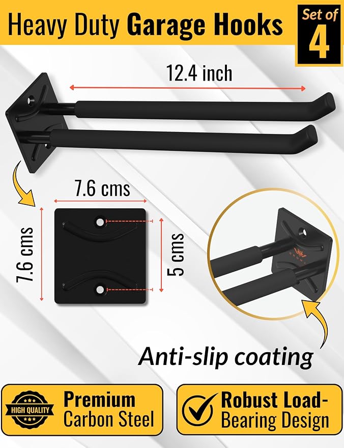 Ladder Hangers Set of 4 for Garage Wall - Image 2