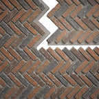 EverStone Herringbone Faux Brick Panel, 46 1/2"W x 25 1/4"H x 1"D, Clay Creek - Image 9