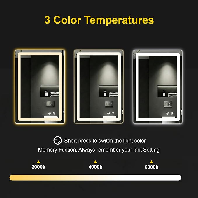 LED Bathroom Mirror with Lights - Image 6