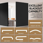 Room Divider Ceiling Curtains W/Flexible Track Sets, inch Extra Long Blackout - Image 4