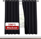 NICETOWN 100% Blackout Window Curtain Panels, Full Light Blocking Drapes by NICETOWN