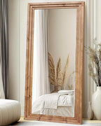Full Length Mirror 76"x34" Solid Wood Frame Floor Large Mirror - Image 7