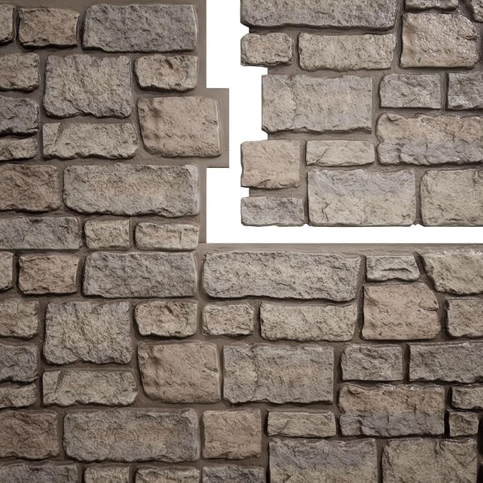 EverStone Cobblestone Faux Stone Panel, Shadow Moss Color - Image 9